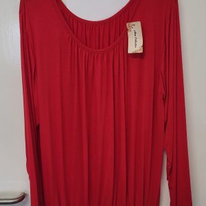 New Ladies Red Long Sleeved One size fits sizes 16 18 20 22 Plus Size