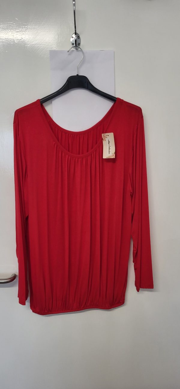 New Ladies Red Long Sleeved One size fits sizes 16 18 20 22 Plus Size - Image 2