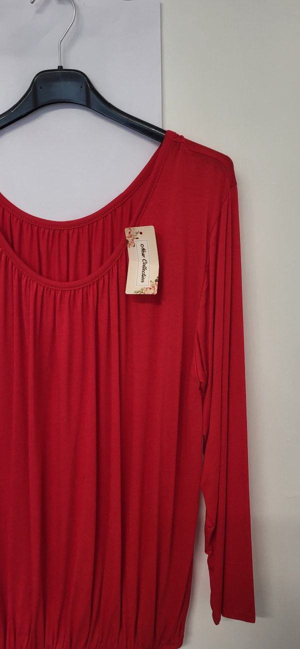 New Ladies Red Long Sleeved One size fits sizes 16 18 20 22 Plus Size - Image 3
