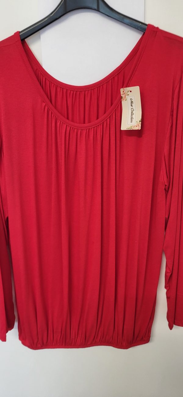New Ladies Red Long Sleeved One size fits sizes 16 18 20 22 Plus Size - Image 4