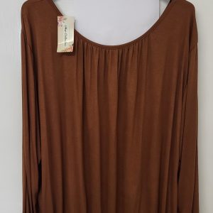 New Ladies Brown Long Sleeved One size fits sizes 16 18 20 22 Plus Size