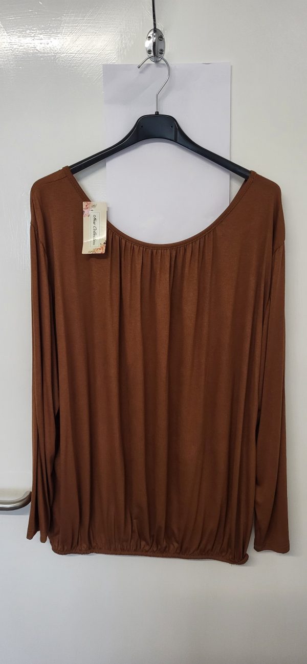 New Ladies Brown Long Sleeved One size fits sizes 16 18 20 22 Plus Size