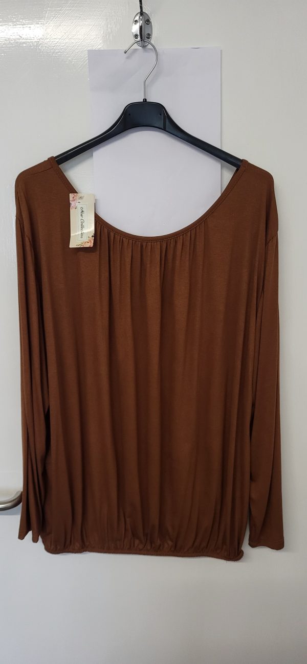 New Ladies Brown Long Sleeved One size fits sizes 16 18 20 22 Plus Size - Image 2