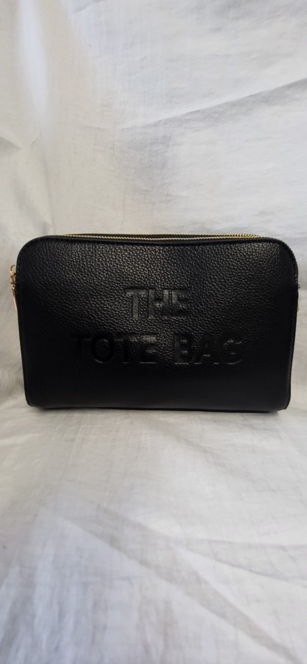 Black Triple Compartment Tote Bag New Ladies - Image 9