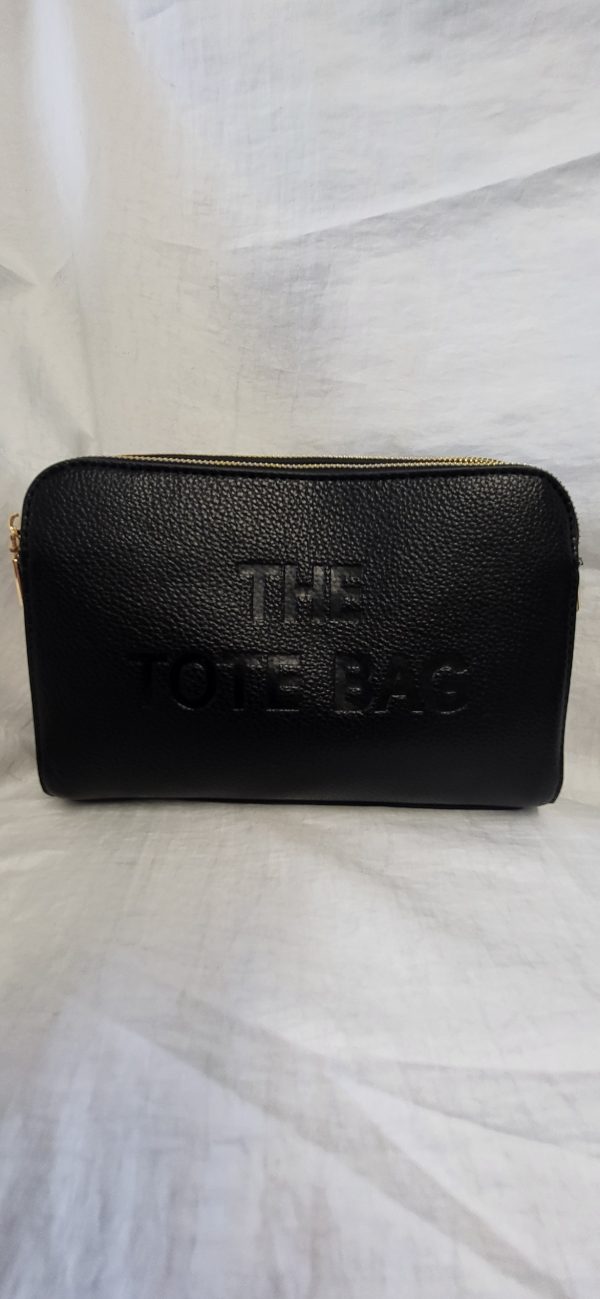 Black Triple Compartment Tote Bag New Ladies - Image 8