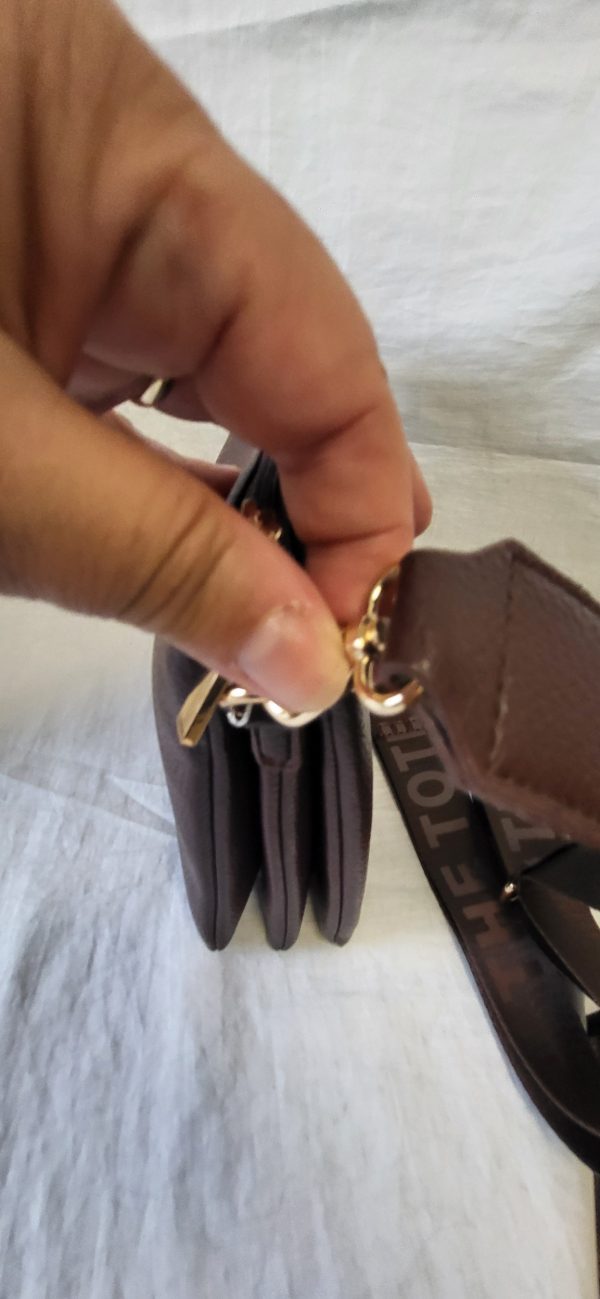 Coffee Brown Tote Crossbody Women's Bag New - Image 5
