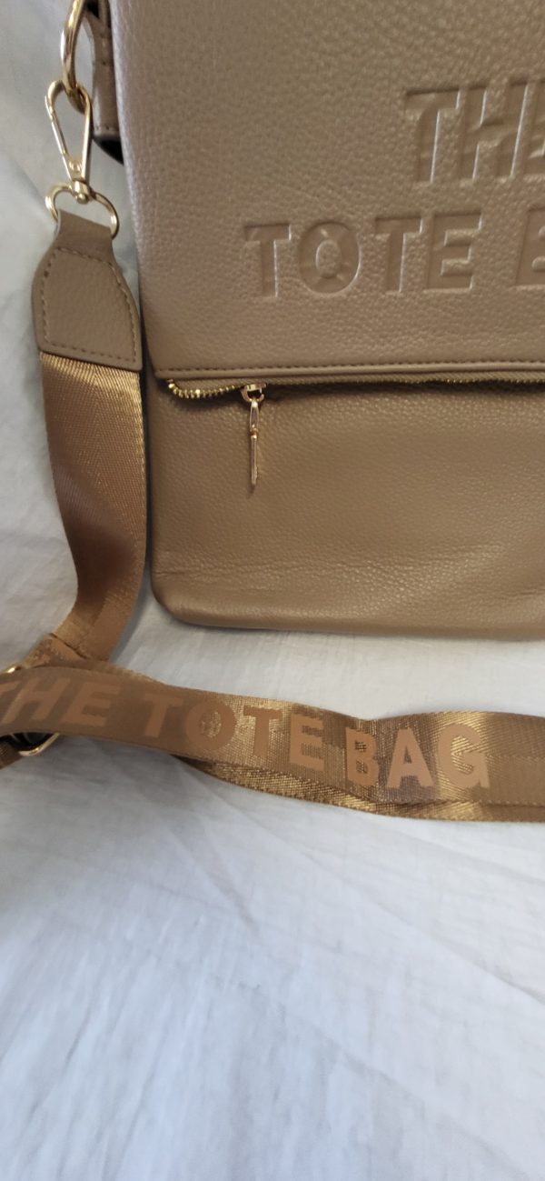 Beige Crossbody The Tote Bag - Image 4