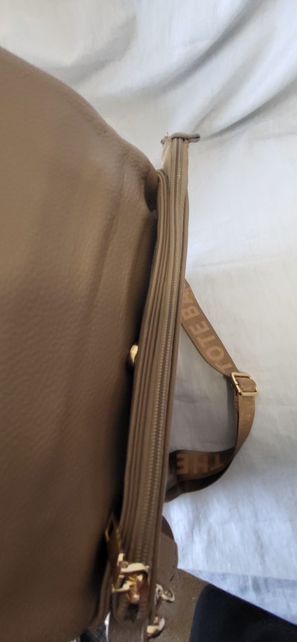 Beige Crossbody The Tote Bag - Image 7