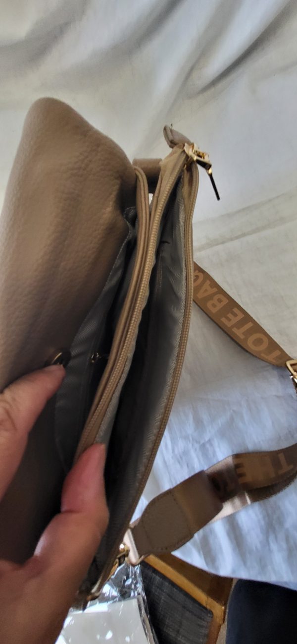 Beige Crossbody The Tote Bag - Image 8