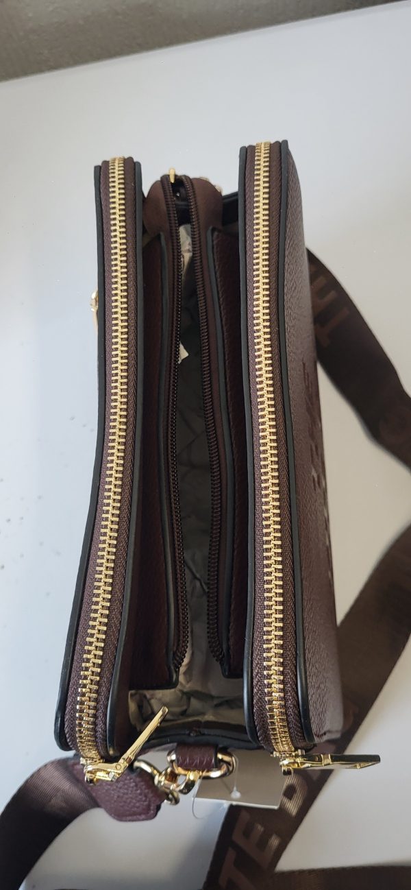 Coffee BrownTriple Compartment Tote Bag New Ladies - Image 7