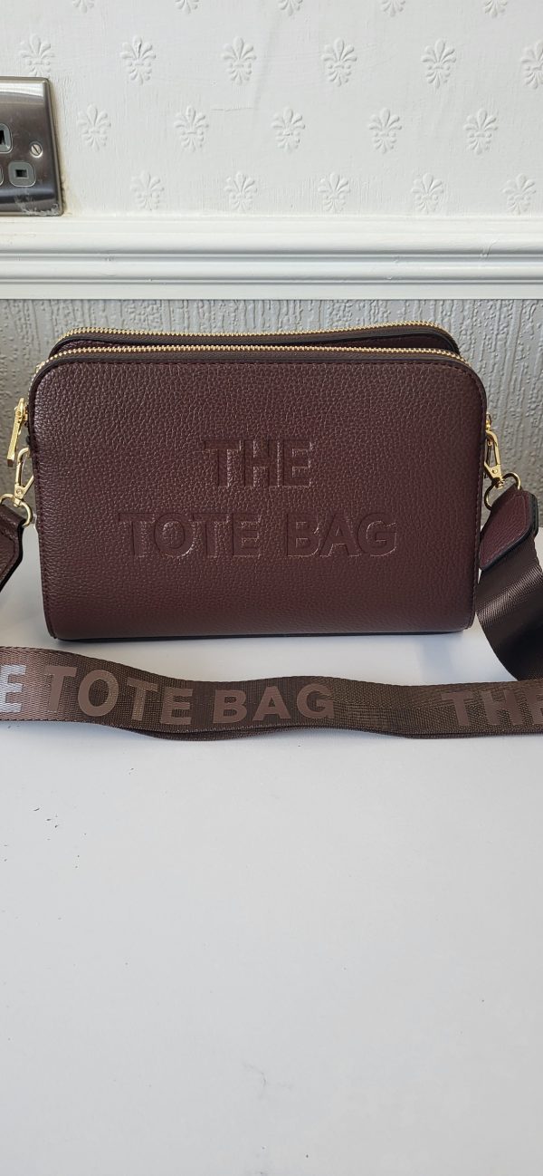 Coffee BrownTriple Compartment Tote Bag New Ladies