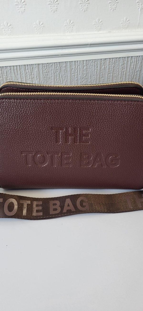 Coffee BrownTriple Compartment Tote Bag New Ladies - Image 4