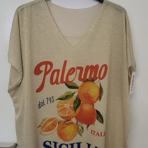 New Ladies Orange V Neck Lightweight Jumper Top One Size fits sizes 18 20 22