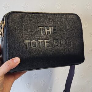 Black Triple Compartment Tote Bag New Ladies NON RETURNABLE