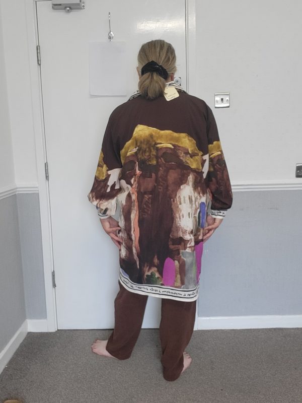New Ladies Brown Print High Low Shirt One Size fits sizes 18 20 22 - Image 11