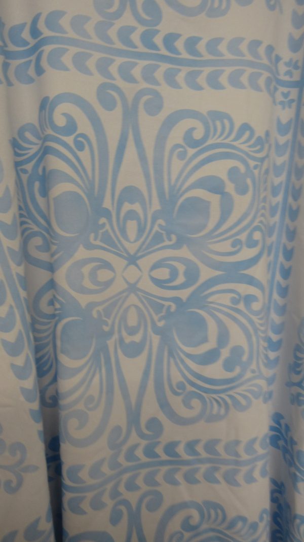 New Ladies Plus Size Light Blue Printed 2 Piece Co Ord Set With V Neck Top & Shorts One size fits sizes 18 20 22 Non RETURNABLE - Image 6