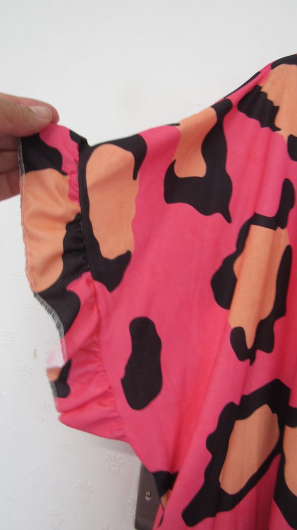 New Ladies Plus Size Cerise Pink Leopard Print 2 Piece Co Ord Set With V Neck Top & Shorts One size fits sizes 18 20 22 Non RETURNABLE - Image 6