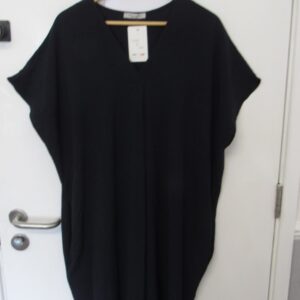 New Ladies V Neck Navy Blue Plain Pocket Dress One Size Fits sizes 18 20 22