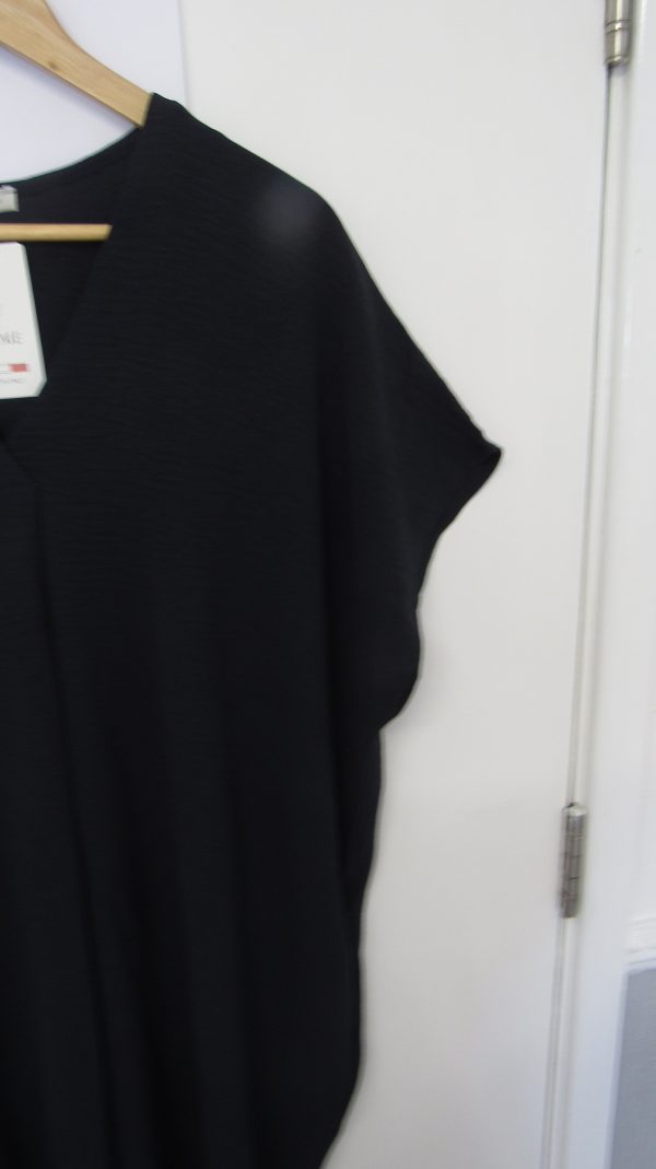 New Ladies V Neck Navy Blue Plain Pocket Dress One Size Fits sizes 18 20 22 - Image 4