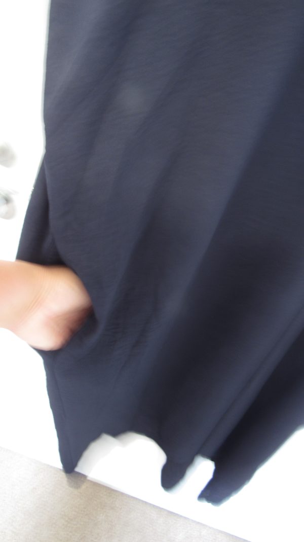 New Ladies V Neck Navy Blue Plain Pocket Dress One Size Fits sizes 18 20 22 - Image 6