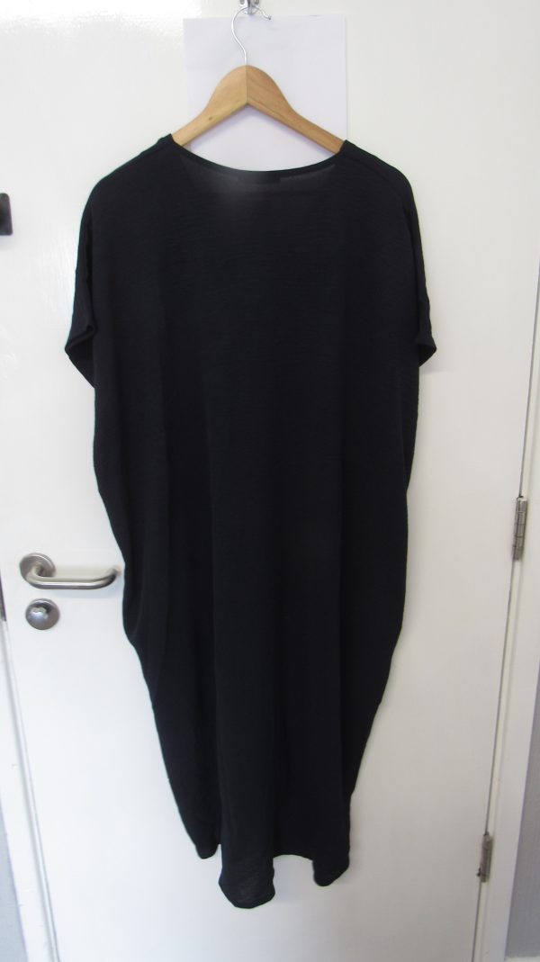 New Ladies V Neck Navy Blue Plain Pocket Dress One Size Fits sizes 18 20 22 - Image 7
