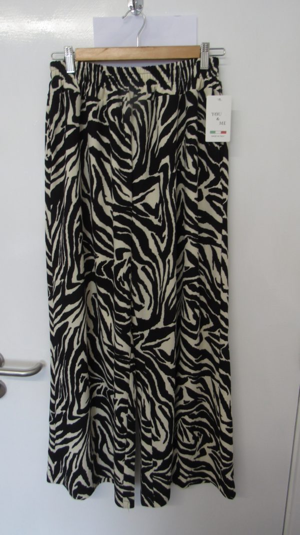 Zebra Print Wide Leg Trousers One size will fit sizes 18 20 22 - Image 2