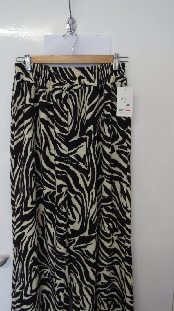 Zebra Print Wide Leg Trousers One size will fit sizes 18 20 22 - Image 3