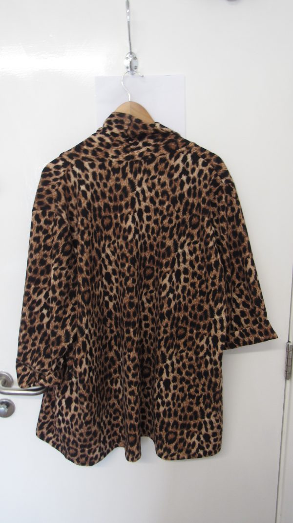 New Ladies Dark Leopard Pocket Lightweight Jacket One Size fits sizes 18 20 22 - Image 7