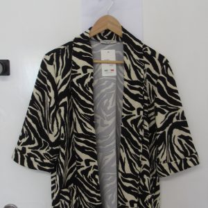 New Ladies Zebra Print Pocket Lightweight Jacket One Size fits sizes 14 16 18 20