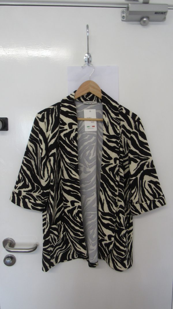 New Ladies Zebra Print Pocket Lightweight Jacket One Size fits sizes 14 16 18 20