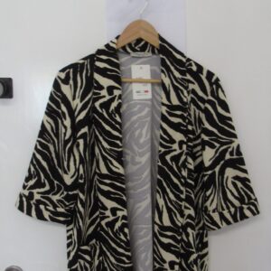 New Ladies Zebra Print Pocket Lightweight Jacket One Size fits sizes 14 16 18 20