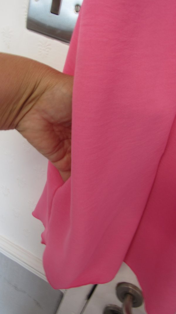 New Ladies Plus Size Cerise Pink 2 Piece Co Ord Set With V Neck Top & Trousers One size fits sizes 18 20 22 NON RETURNABLE - Image 7