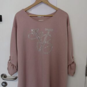 New Ladies Pale Pink Diamante Detailing Top One Size fits sizes 18 20 22