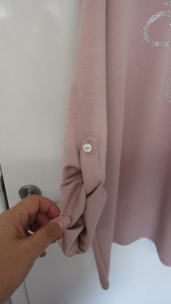 New Ladies Pale Pink Diamonte Detailing Top One Size fits sizes 18 20 22 - Image 4
