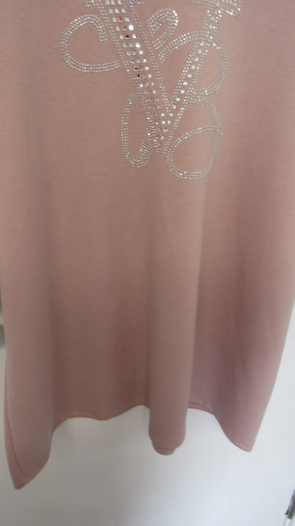 New Ladies Pale Pink Diamonte Detailing Top One Size fits sizes 18 20 22 - Image 5