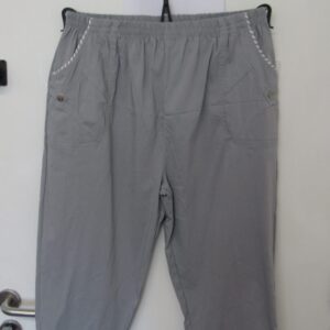 Cherry Berry Grey Stripe 3/4 Length Trousers Size T7 UK 20
