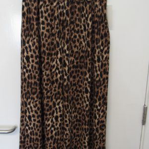Dark Leopard Print Wide Leg Trousers One size will fit sizes 18 20 22