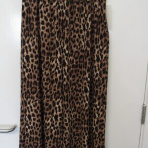 Dark Leopard Print Wide Leg Trousers One size will fit sizes 18 20 22