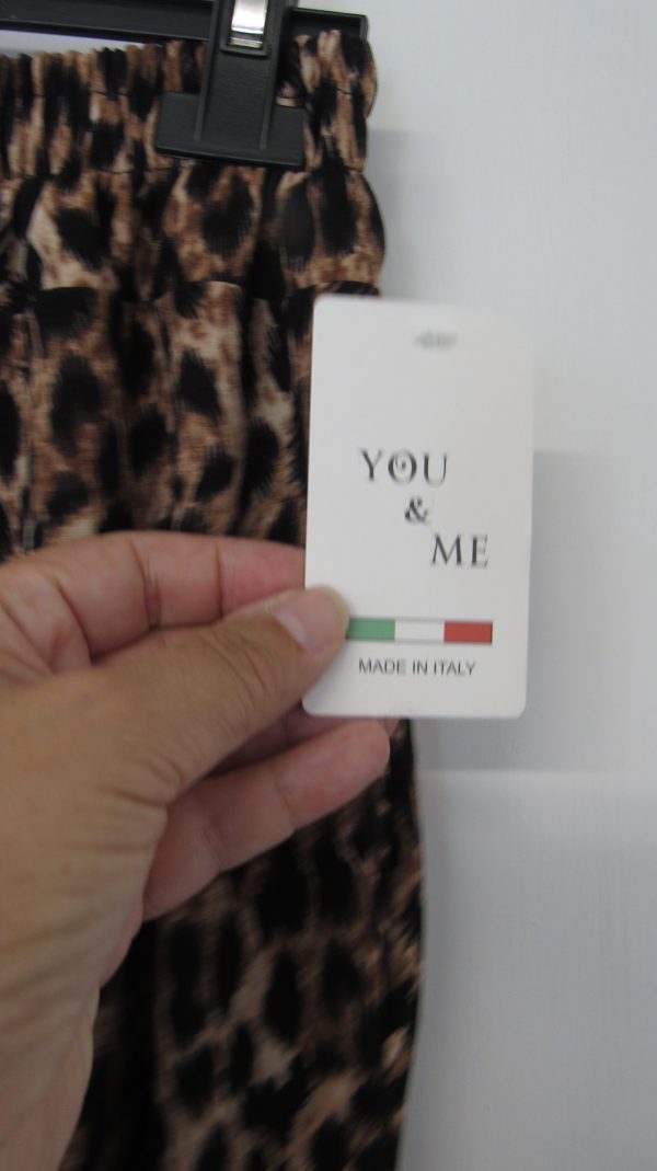 Dark Leopard Print Wide Leg Trousers One size will fit sizes 18 20 22 - Image 6