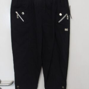 Cherry Berry Navy Blue 3/4 length stretchy trousers Size T3 UK 12