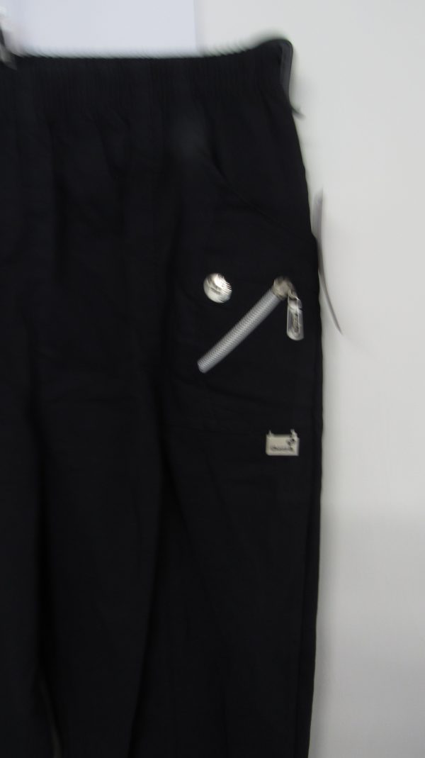 Cherry Berry Navy Blue 3/4 length stretchy trousers Size T3 UK 12 - Image 3