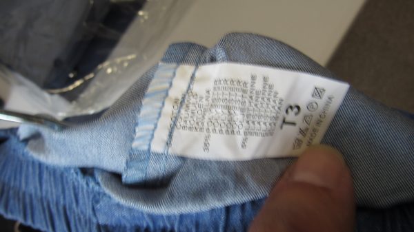 Cherry Berry Denim Blue 3/4 length stretchy trousers Size T3 UK 12 NON RETURNABLE - Image 7