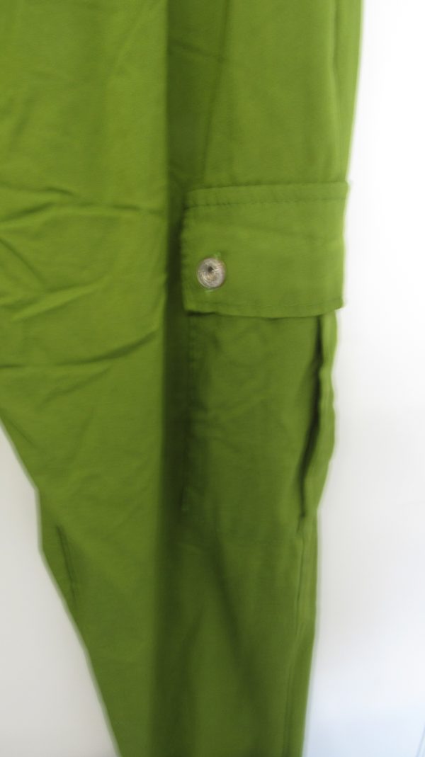 NEW Ladies Lime Stretchy Crinkle CARGO Magic Trousers One Size Fits 16 18 20 22 Size 2 - Image 5