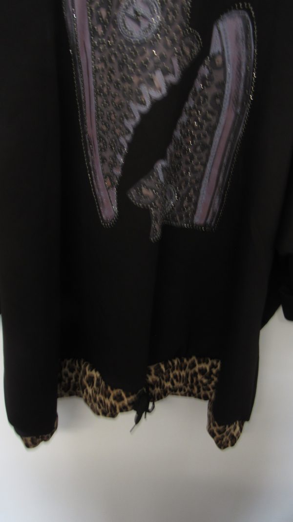 New Black Shoe Sparkle Top One Size fits sizes 18 20 22 24 - Image 4