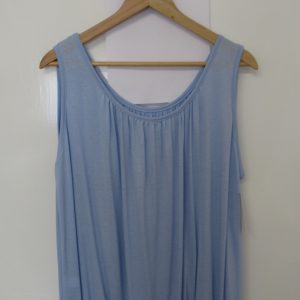 New Ladies Pale Blue Sleeveless Sun Top One size fits sizes 16 18 20 22 Plus Size