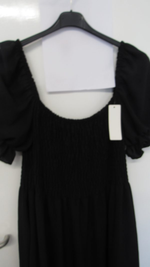 New Black Animal Print Dress Full Length One Size fits sizes 16 18 20 22 - Image 3