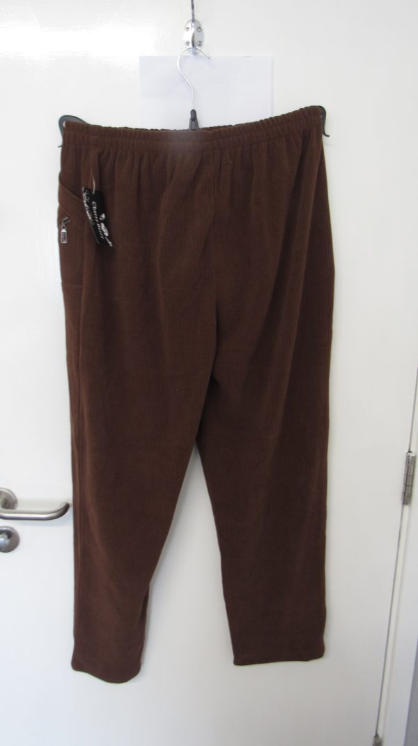 Cherry Berry Full Length Cord Velvet Feel Trousers Size T6 UK 18 - Image 6