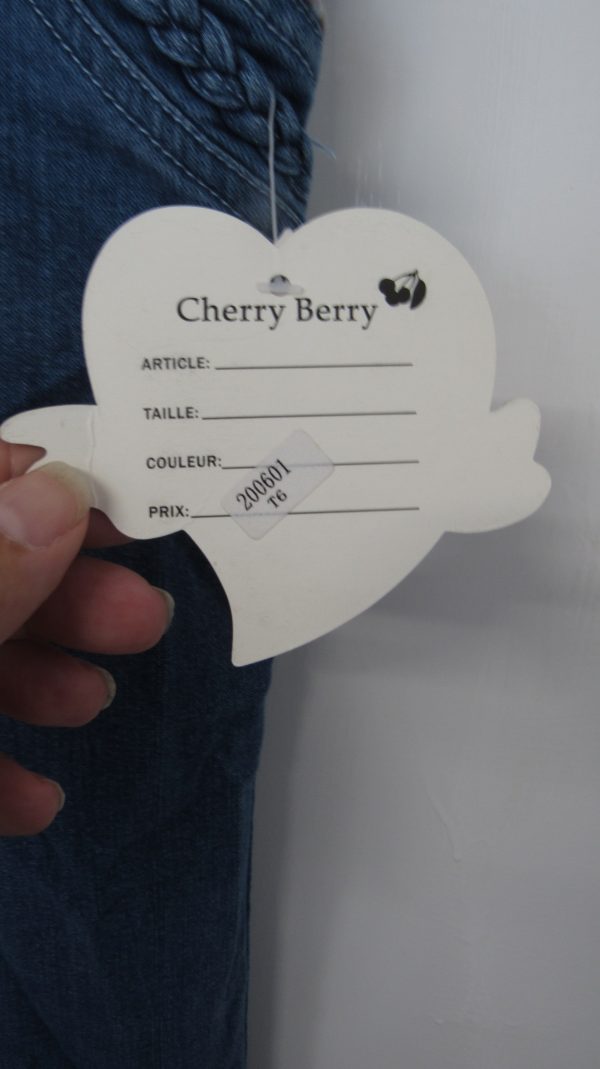 Cherry Berry Full Length Denim Blue Jeans T6 Size 18 - Image 5