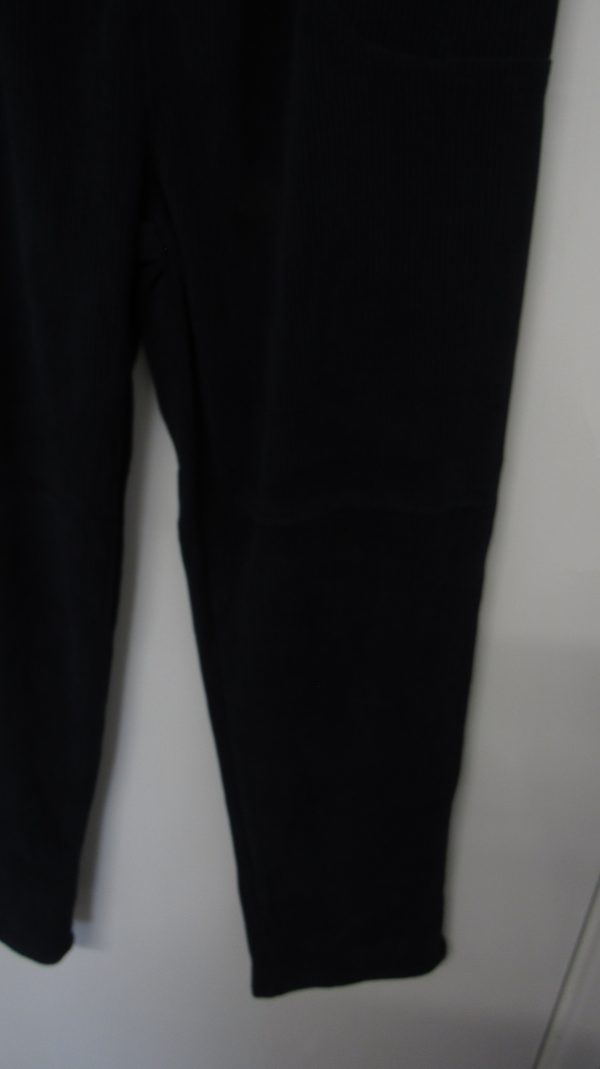 Cherry Berry Navy Blue Full Length Cord Velvet Feel Trousers Size T7 UK 20 - Image 5