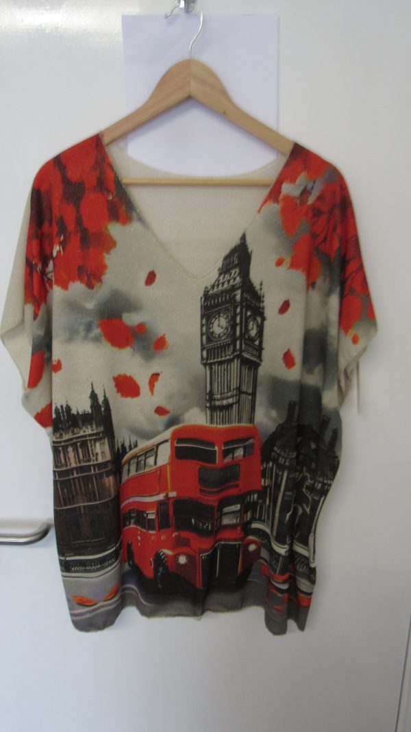 New Ladies Big Ben V Neck Lightweight Jumper Top One Size fits sizes 18 20 22 - Image 2